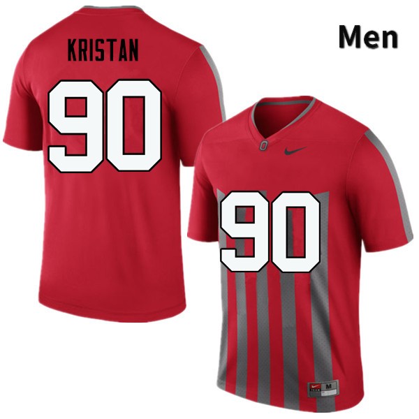 Men's Ohio State Buckeyes #90 Bryan Kristan Throwback Game College Stitched Football Jersey 23TK047WY